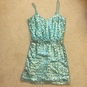 Turquoise Sequin Dress